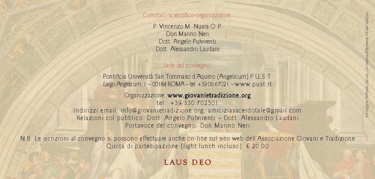 Organizzazione IV Convegno sul Summorum Pontificum, Roma 13-14 giugno 2015